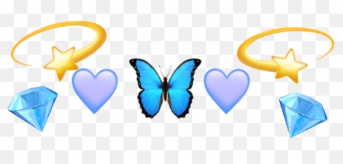 Emojicrown Crown Emoji Star Butterfly - Clip Art,Crown Diamond Emoji