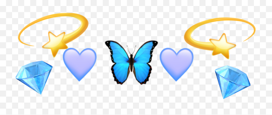 Emojicrown Crown Emoji Star Butterfly - Clip Art,Crown Diamond Emoji