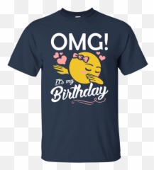 Omg Its My Birthday Emoji Dabbing Men - Active Shirt
