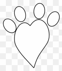 Pawprint clipart heart Transparent FREE for - Dog Heart Background Png Emoji