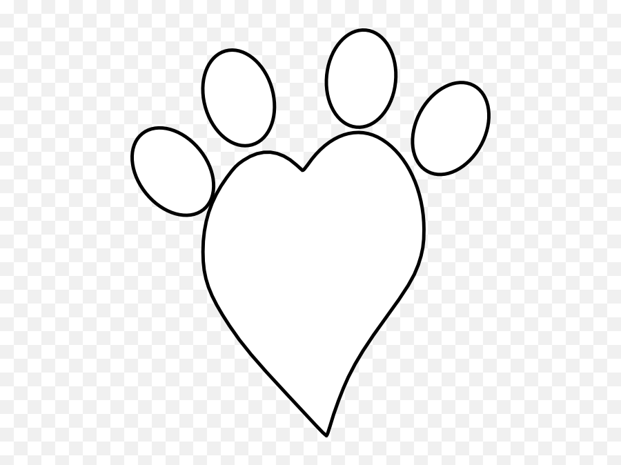Pawprint Clipart Heart Pawprint Heart Transparent Free For - Dog Paw Heart Transparent Background Png Emoji,Single Paw Print Emoji