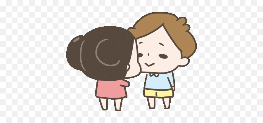 Cute Cartoon Wallpapers Cute Love - Kiss Love Stickers Gif Emoji,Cuddle Emoji Android