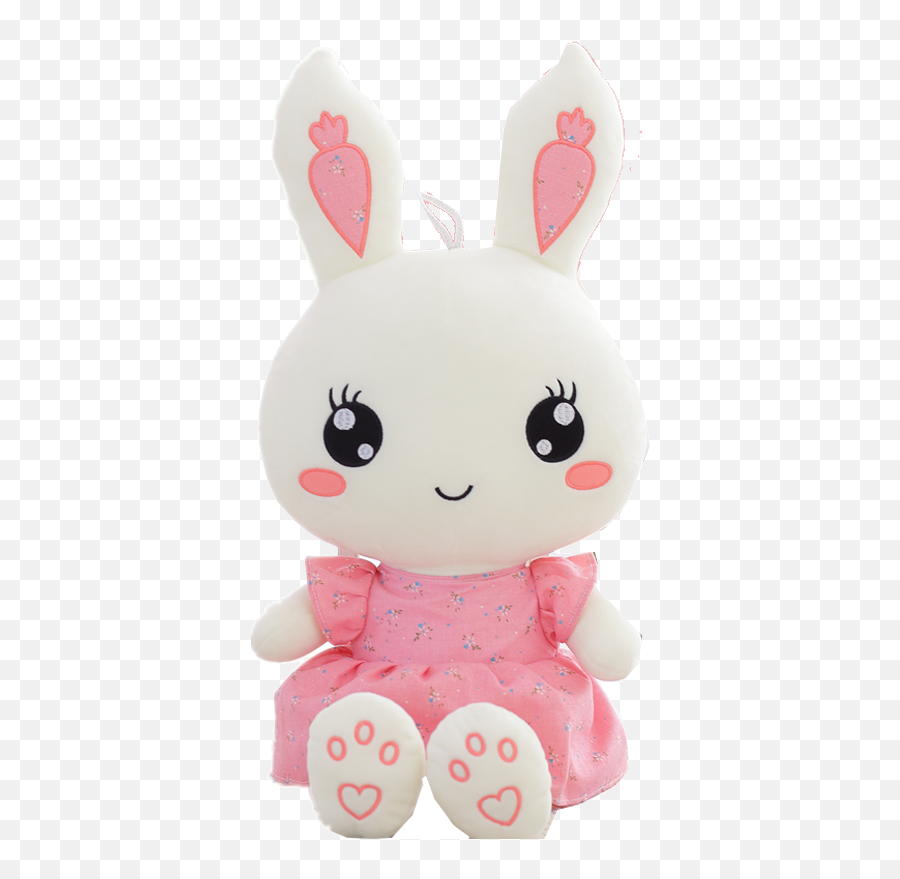 Cute White Rabbit Plush Toy Doll Doll Girl Doll Sleep Pillow - Vestido Para Conejos De Peluche Emoji,Sleeping Emoji Pillow