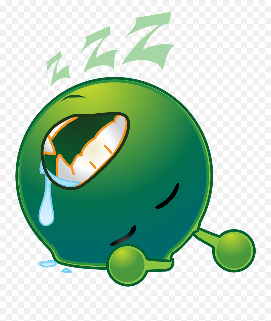 Smiley Green Alien Deep Sleep Clipart - Sleepy Smiley Emoji,Sleep Emoticon