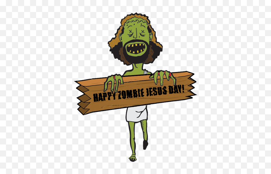Happy Zombie Jesus Day Zombie Jesus Zombie Pics - Easter Happy Zombie Jesus Day Emoji,Zombie Emoji Png