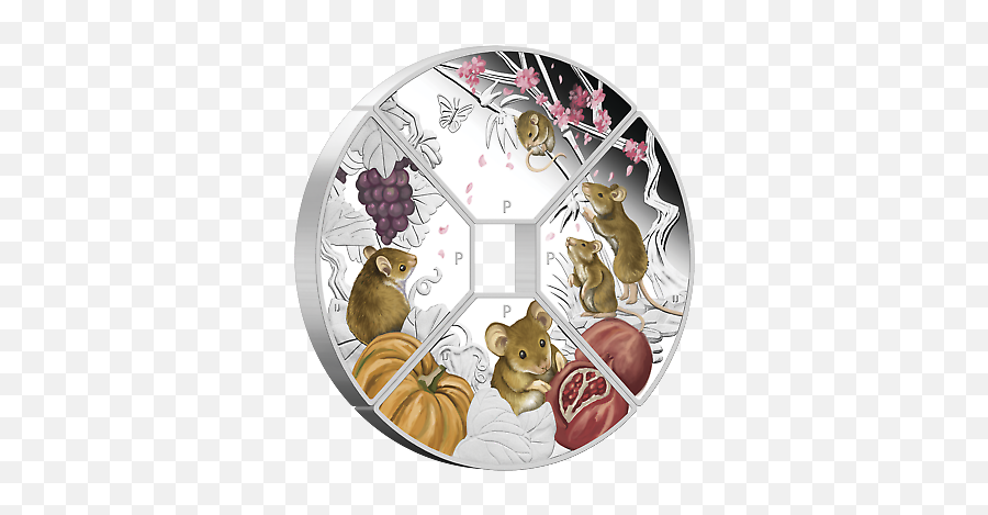 2020 Lunar Year Of The Mouse Quadrant Silver 1 4 - Coinset 4x 1oz Fanshape Ebay Lunar Mouse 4 Set Emoji,Coins Emoji