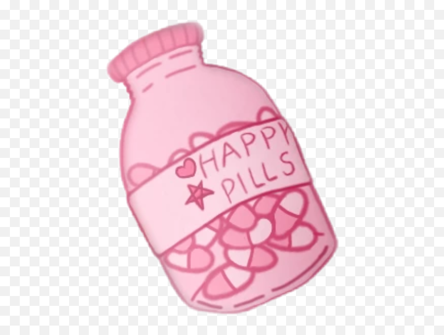 Popular And Trending Garrafa Stickers Picsart - Transparent Happy Pills Png Emoji,Emoji Water Bottles