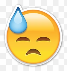 Download Face With Cold Sweat - Emojis Sweating Transparent Background