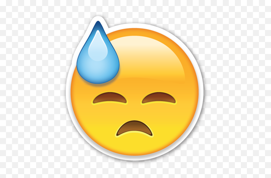 Download Face With Cold Sweat - Emojis Sweating Transparent Background,Sweat Emoji