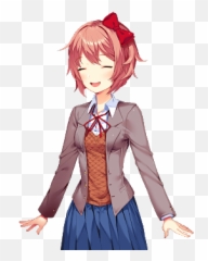Grinning - Doki Doki Literature Club Sayori Emoji,Flattered Emoji