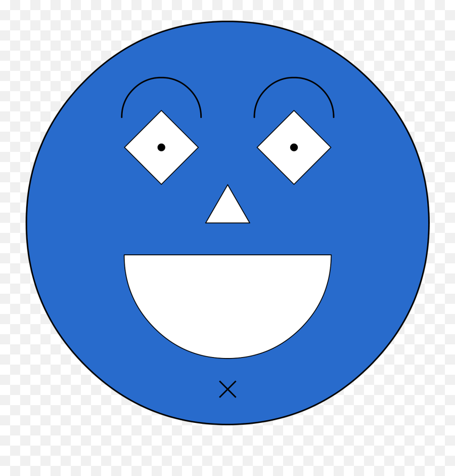 Geometric Face Happy Alegre Circle - Geometry Emoji,Diamond Emoji