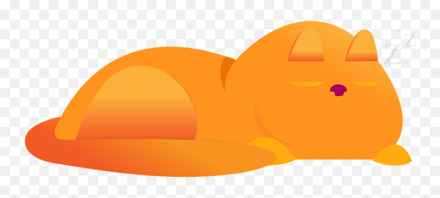 Cat Ginger Sleeping - Clip Art Emoji,Sleeping Cat Emoji