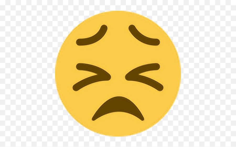 Unhappy Tired Sleepy Upset Nervous Worried Emoji Emotic - Discord Emoji Holding Cross,Sleepy Emoticon