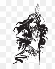 Bellydancer Tribalfusion Dance - Dança Do Ventre Silhueta Png Emoji
