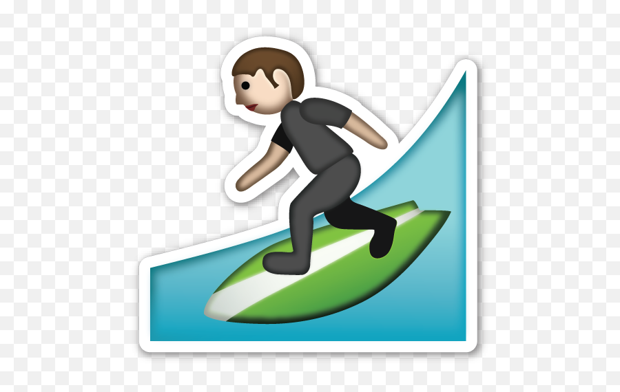 Surfer - Emoticonos Whatsapp Surf Emoji,Surfer Emoji