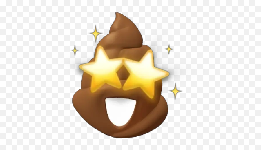 Memoji Poop Stickers For Whatsapp - Crescent,Gold Star Emoji