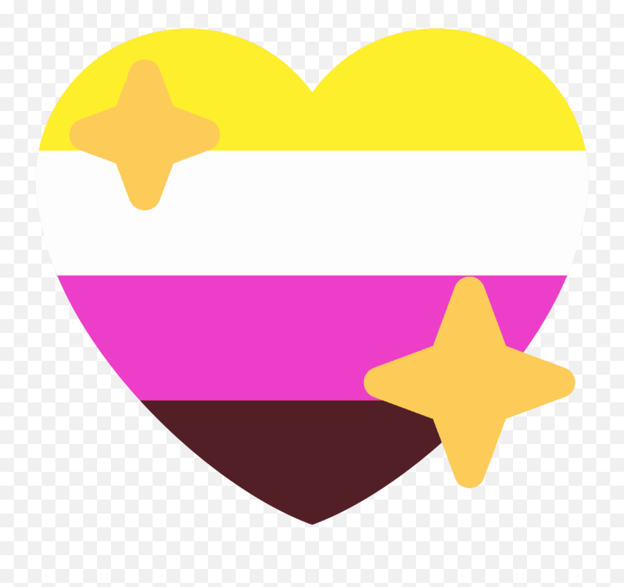 Neon Pastel Pride Emojis - Non Binary Heart Emoji,Lesbian Flag Emoji