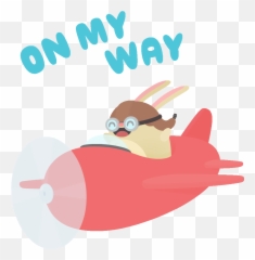 Top Lets Fly Stickers For Android Ios - Airplane On My Way Emoji