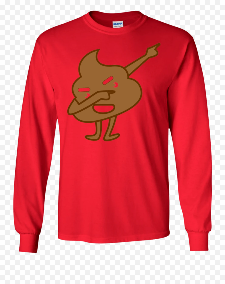 Funny Dabbing Poop Emoji Ls Sweatshirts - Jimmy Neutron Shirt Png,Dabbing Emoji Png
