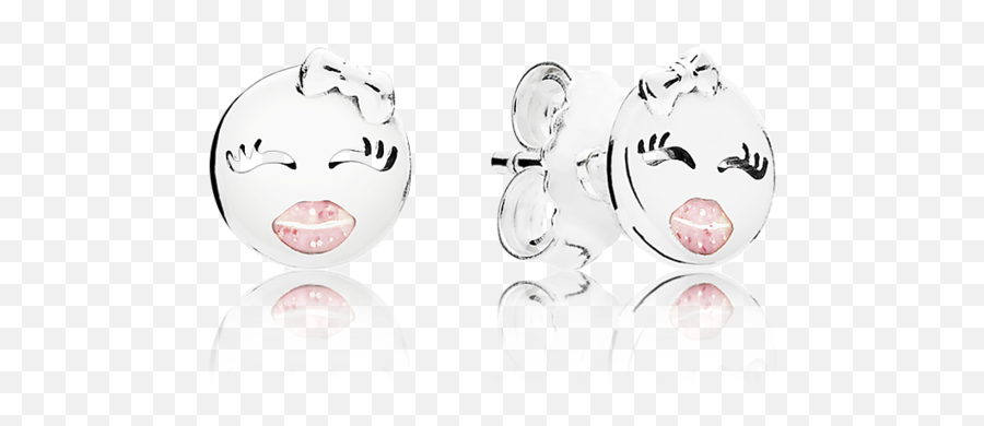 Playful Wink 297102en161 - Pandora Playful Wink Earrings Emoji,Emoji Earrings