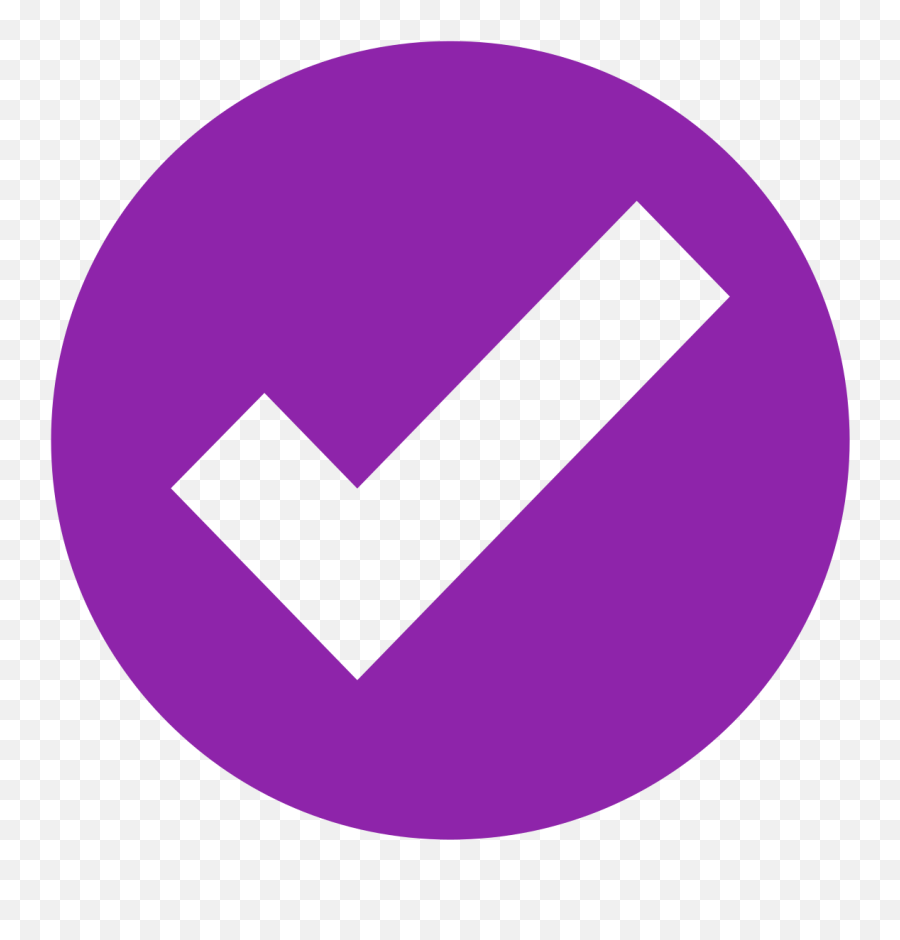 Eo Circle Purple Checkmark - Circle Red Check Mark Emoji,Check Mark Emoji