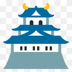 Japanese Castle Emoji Clipart - Temple