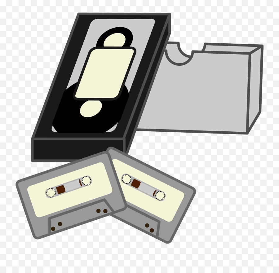 Video Tape And Cassette Tapes Clipart - Portable Emoji,Vhs Emoji