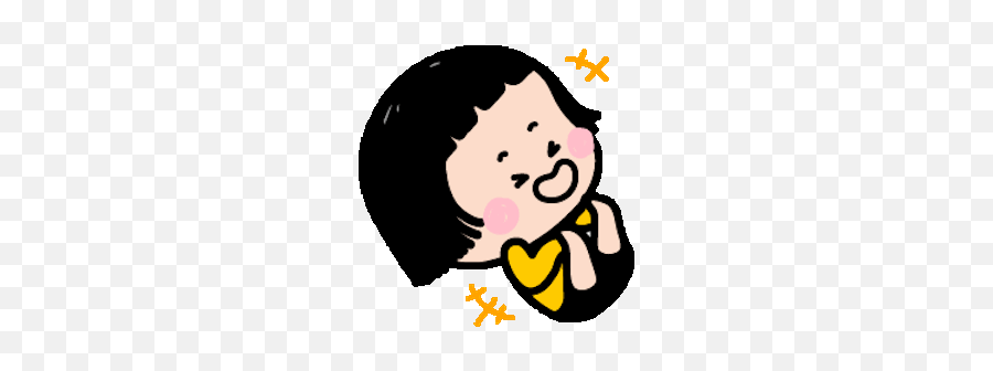 Mimi Little Girl Love By Pham Binh - Mimi Sticker Gif Emoji,Little Girl Emoji