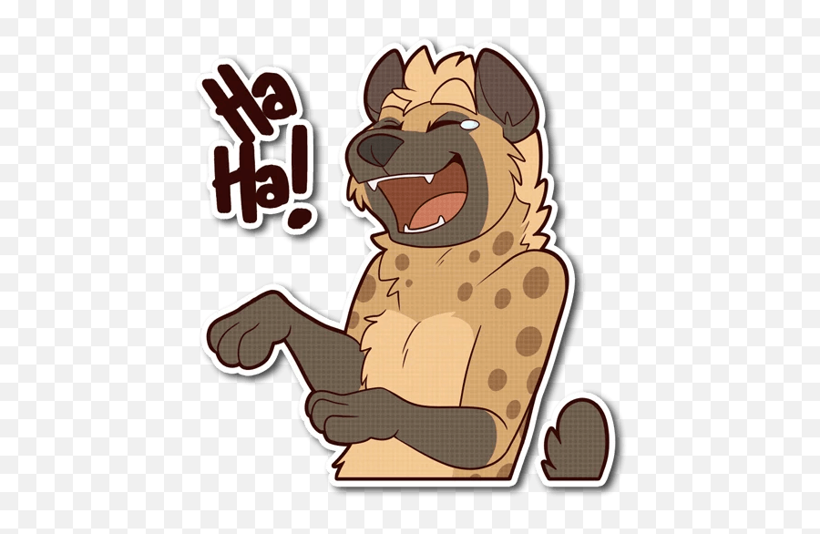 Spotted Hyenau201d Stickers Set For Telegram - Big Emoji,Hyena Emoji