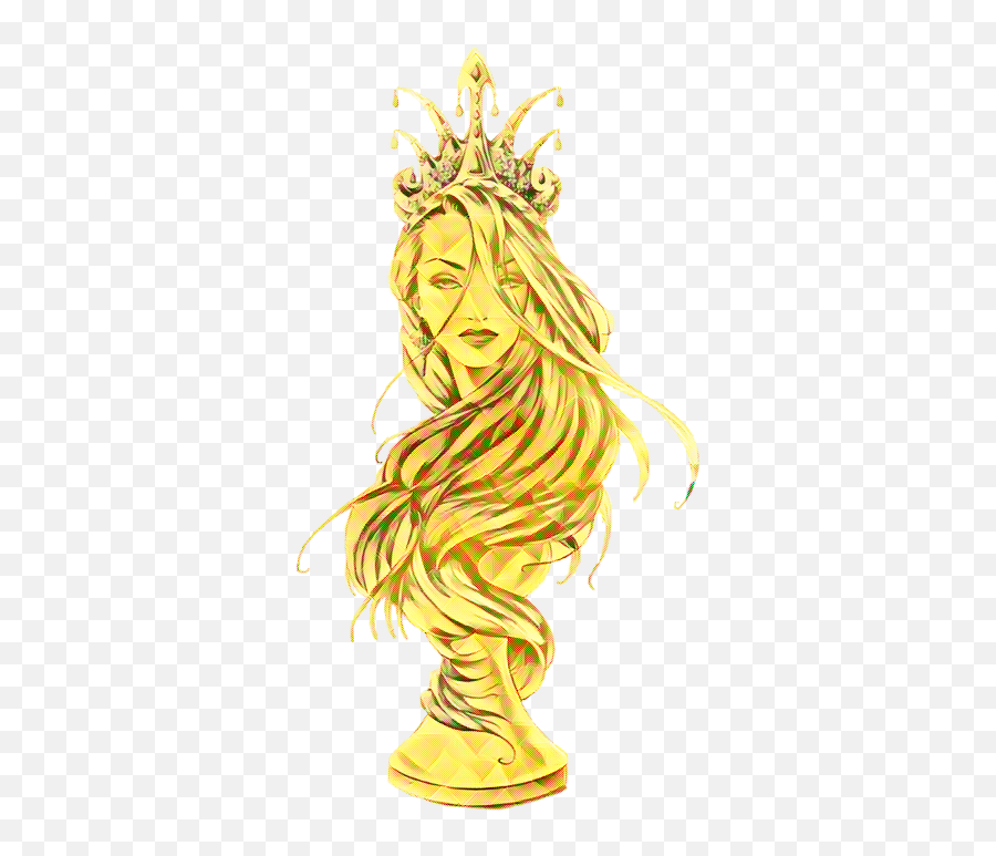 Pleasevote Queen Gold Chesspiece - Illustration Emoji,Queen Chess Piece Emoji
