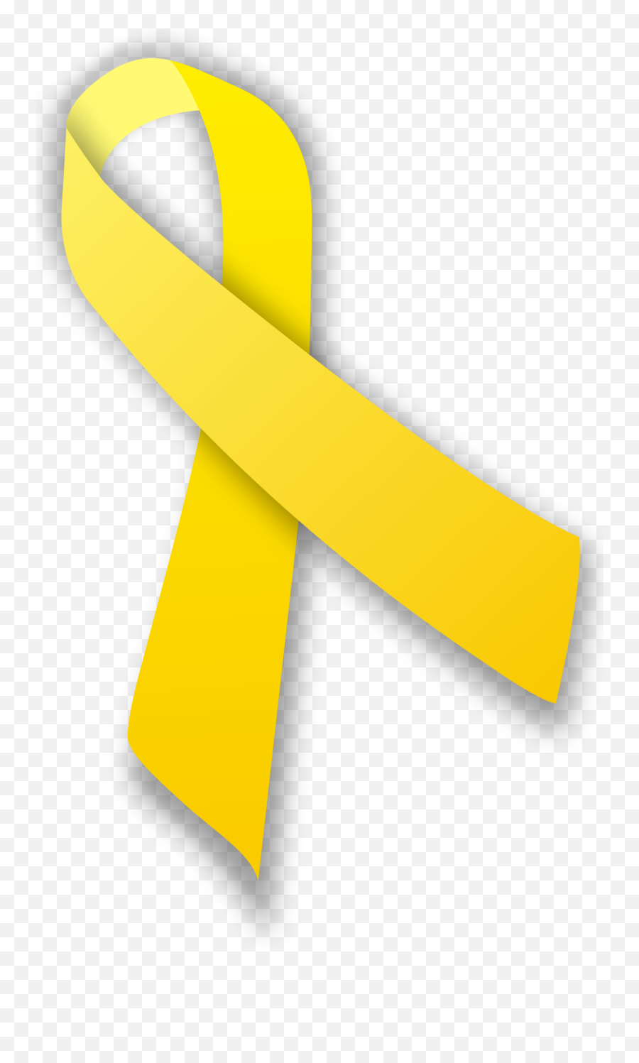 Lazo Amarillo - Yellow Suicide Awareness Ribbon Emoji,Significados De Los Emojis