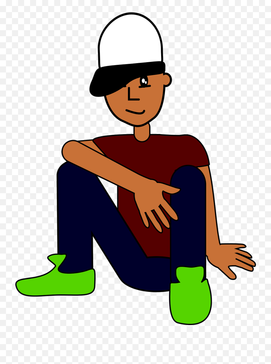 Boy Comic Characters Teen Young - Vektor Anak Muda Emoji,Emoji Bike And Arm