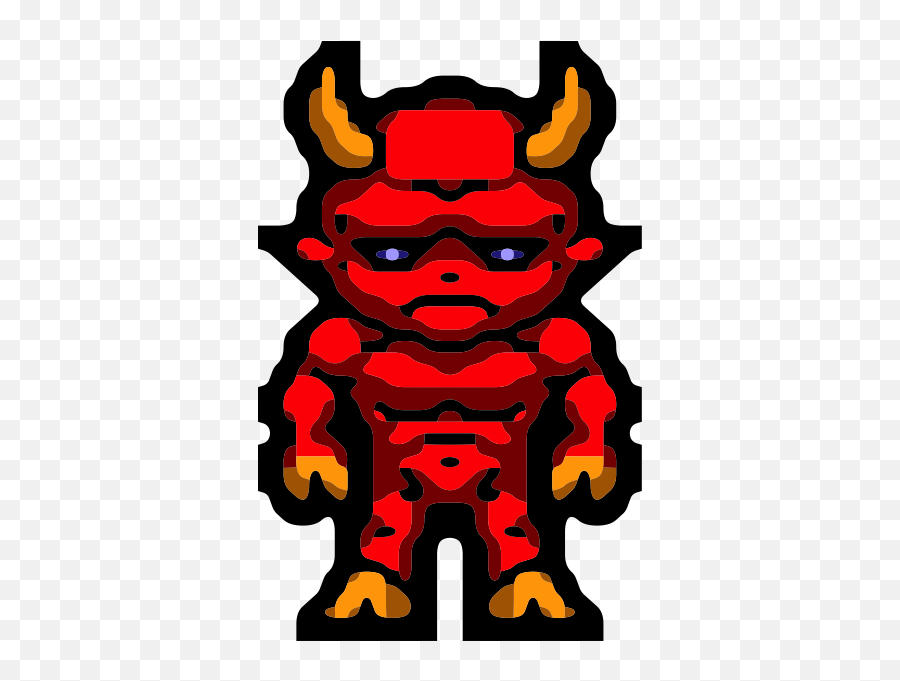 Pixel Demon - Devil Pixel Art Emoji,Devil Emoticon
