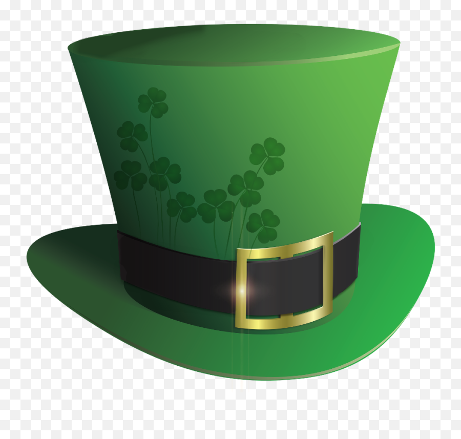 Happystpatricksday Irish Celebration Green Tophat Hat - Como Hacer Sombrero De Duende Emoji,Top Hat Emoji