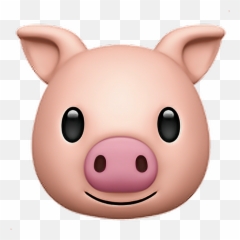 Pig Emoji Pig Pink Emoji Emoticon Iphone Iphoneemoj - Pig Emoji,Pig Emoji