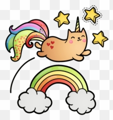 Unicat Caticorn Unicorn Rainbow - Emoji