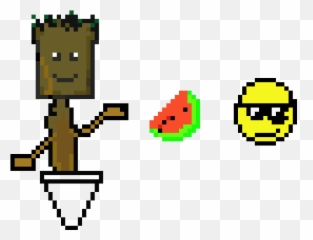 Download Hd Baby Groot Watermelon Emoji - Smiley