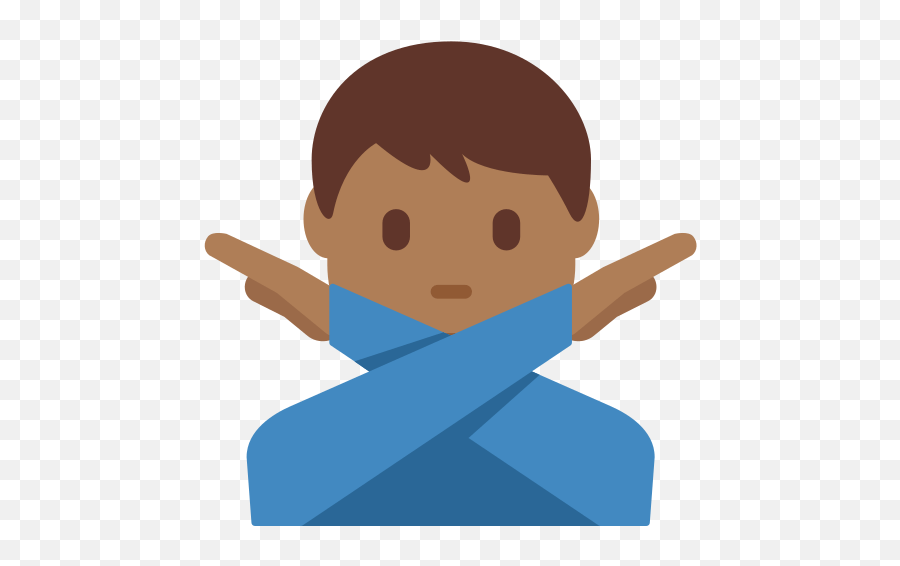 Man Gesturing No Emoji With Medium - Illustration Customer Service Icon,Emojis No One Uses