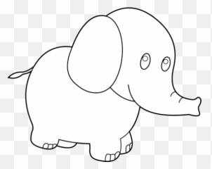Cute Elephant Clipart Black And White - Clip Art For Coloring Emoji,Elephant Emoji