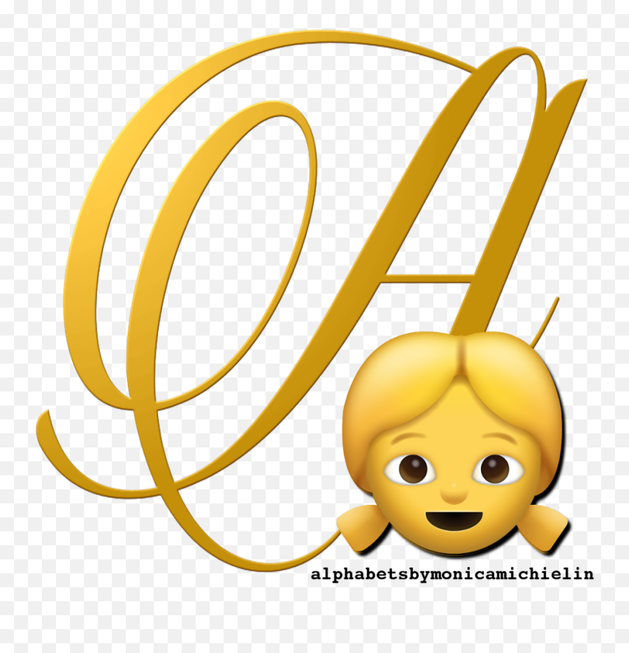 Blonde Girl Emoticon Emoji Alphabet Png - Alphabet,Emoji Alphabet