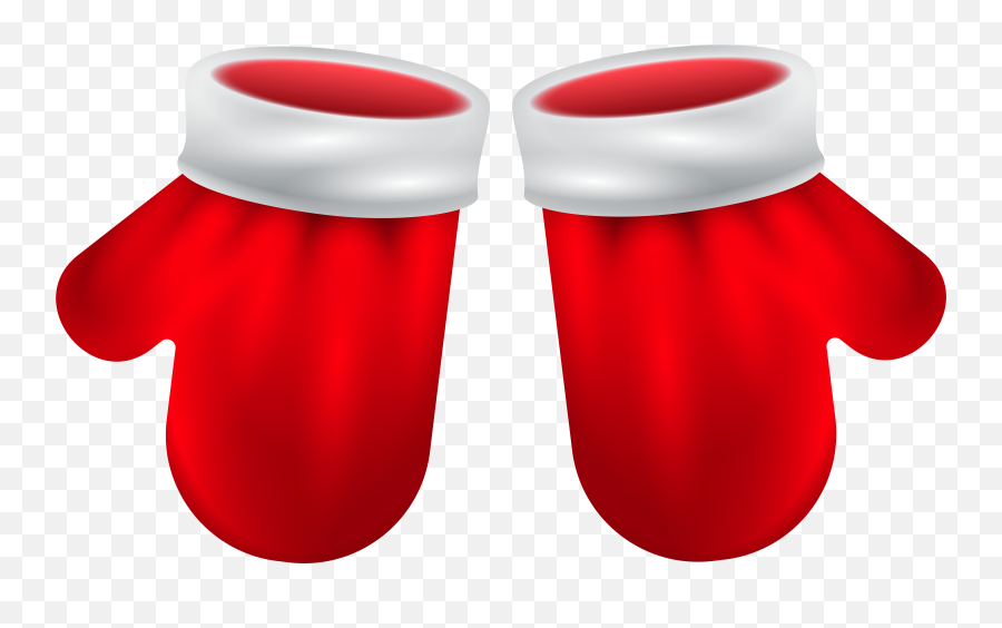 Transparent Christmas Mittens Clipart - Santa Gloves Clipart Emoji,Mitten Emoji