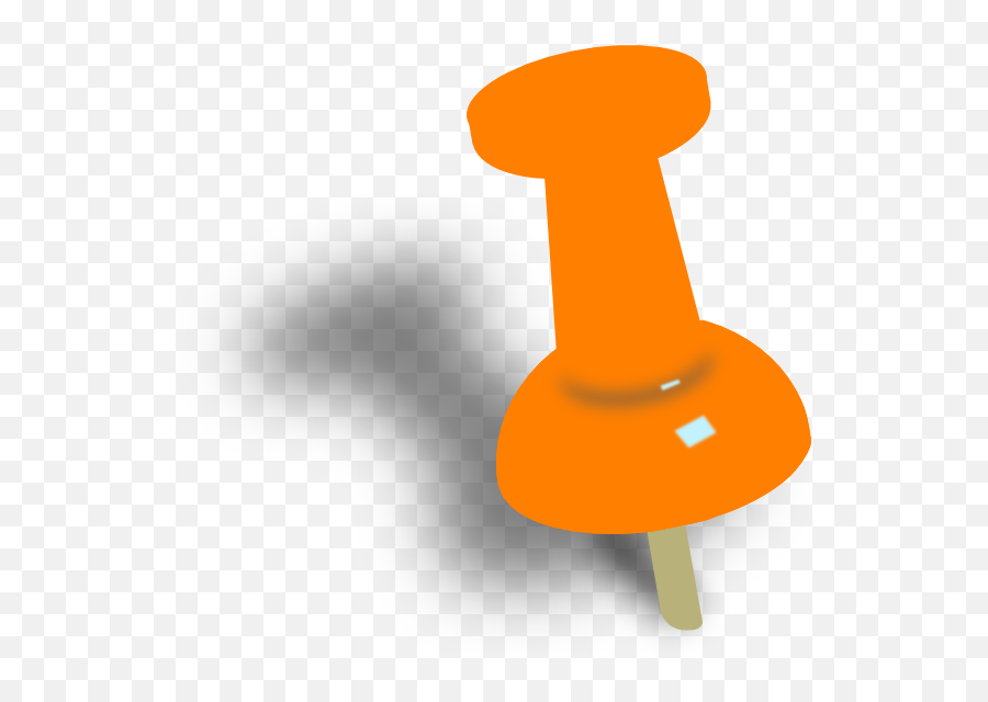 Orange Push Pin Clipart - Orange Push Pin Clipart Emoji,Emoji Push Pins