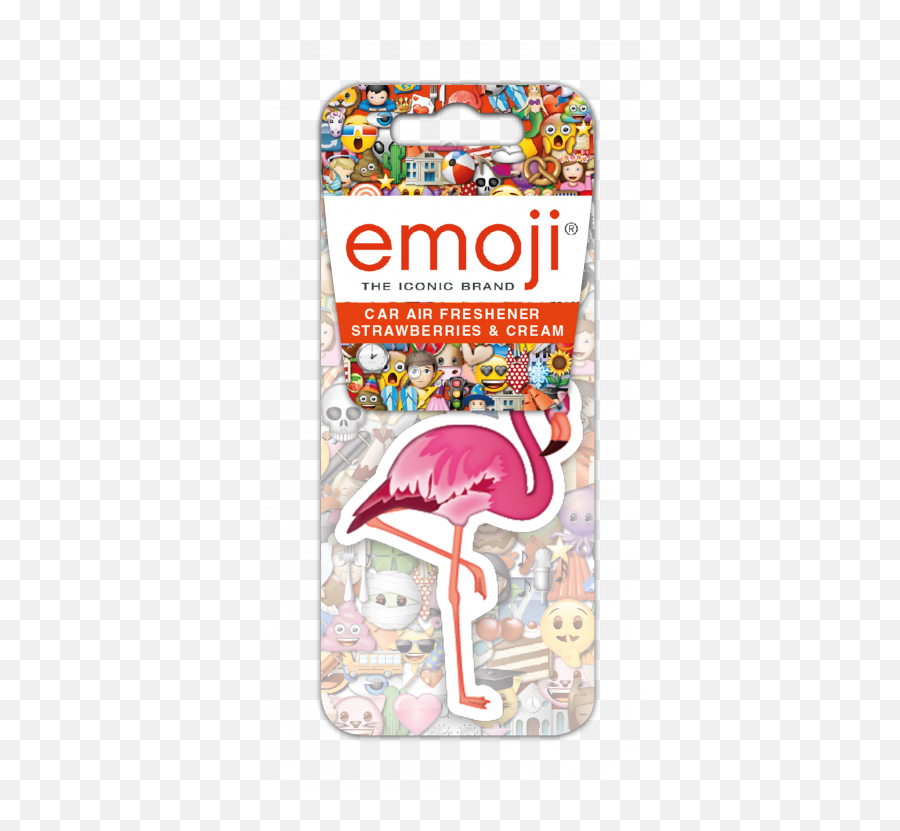 Emoji Carded Air Freshener - Flamingo Autobarn Greater Flamingo,Emoji Drinking Water