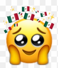 Mexican Emoji Sticker - Sad Emoji With Hearts,Mexican Emoji