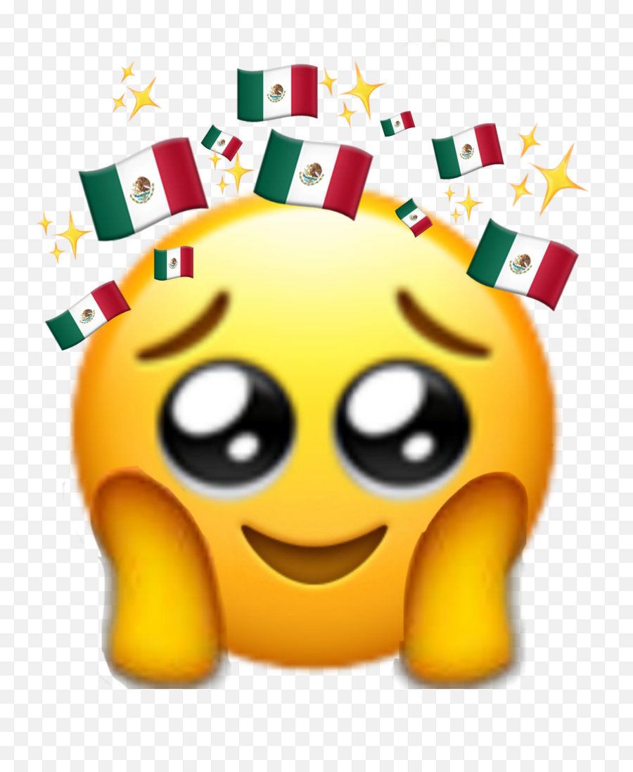 Mexican Emoji Sticker - Sad Emoji With Hearts,Mexican Emoji