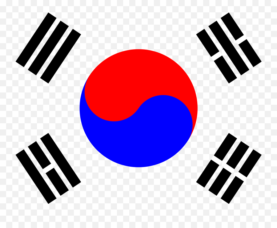 South Korea Flag 2018 Clipart - South Korea Flag Emoji,Korean Flag Emoji