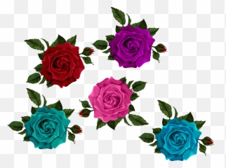 Bud Transparent Picture Clip Art - Colorful Rose Flower Images Png Hd Emoji,Roses Emoticon