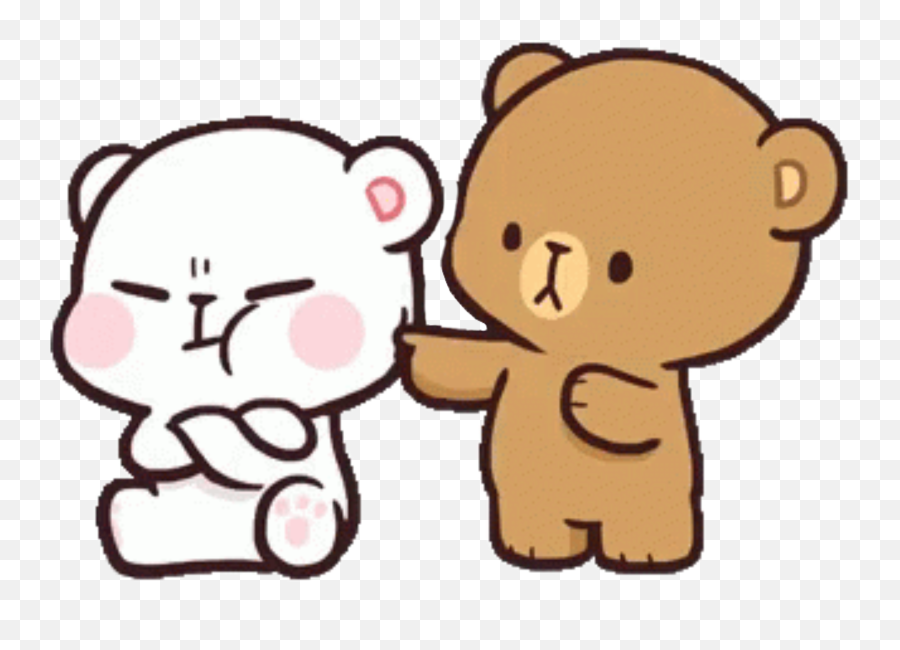 Stubborn Poke Bears Freetoedit - Milk And Mocha Bears Emoji,Poke Emoji
