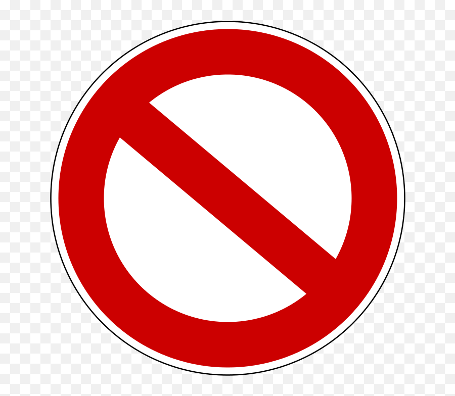 Verbotsschild - Not Allowed Sign Transparent Emoji,Fite Me Emoji