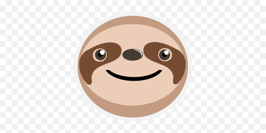 Sloth Png - Cartoon Sloth Face Transparent Emoji,Upside Down Smiley Face Emoji